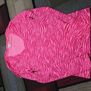 Pink Zebra Print Women's Top